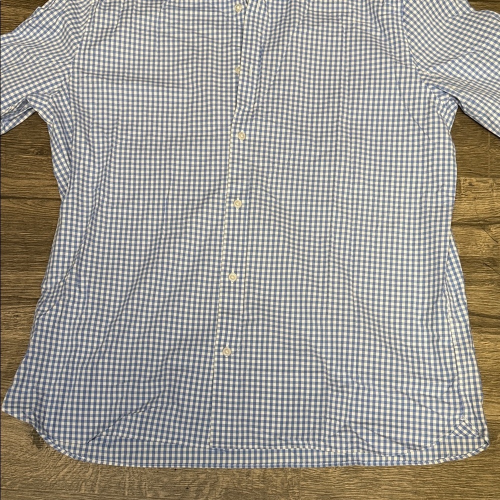 Fairland Men’s Blue and White Checkered Casual Shirt - Picture 4 of 10